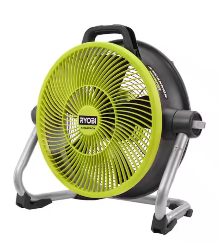 FANS - Shop Fan 18V Cordless 14 in. Ryobi Air Cannon Fan