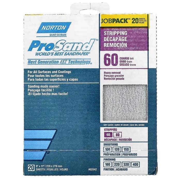 NORTON 60 GRIT SANDING PAPER