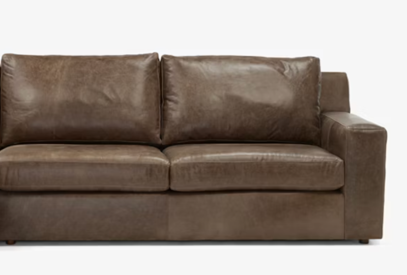 Milo Leather Single Arm Sofa - Right