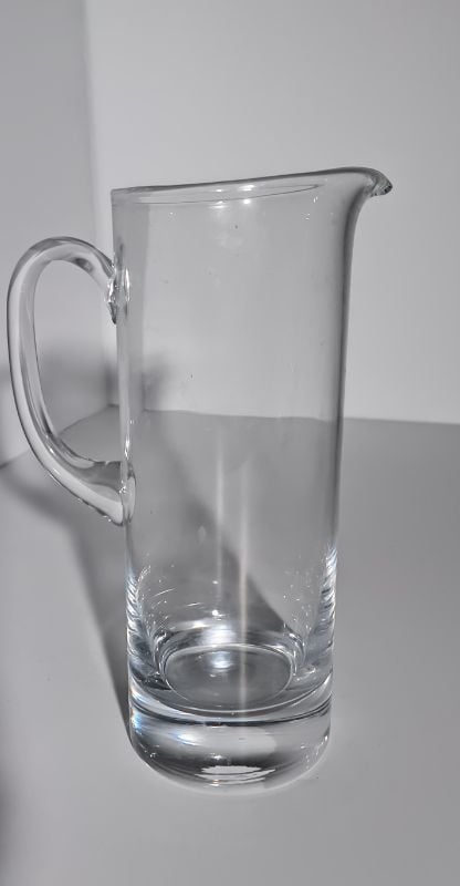 Clear Blown Glass Cocktail Pitcher