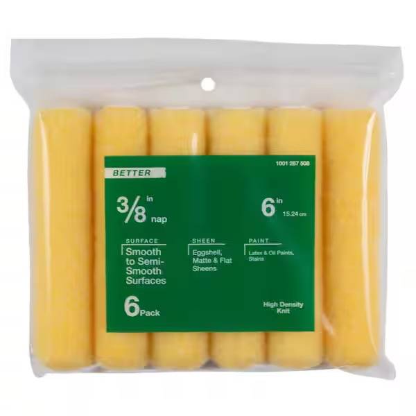 PAINT ROLLER SMOOTH TO SEMI SMOOTH FINISH 6 Inch ROLLS