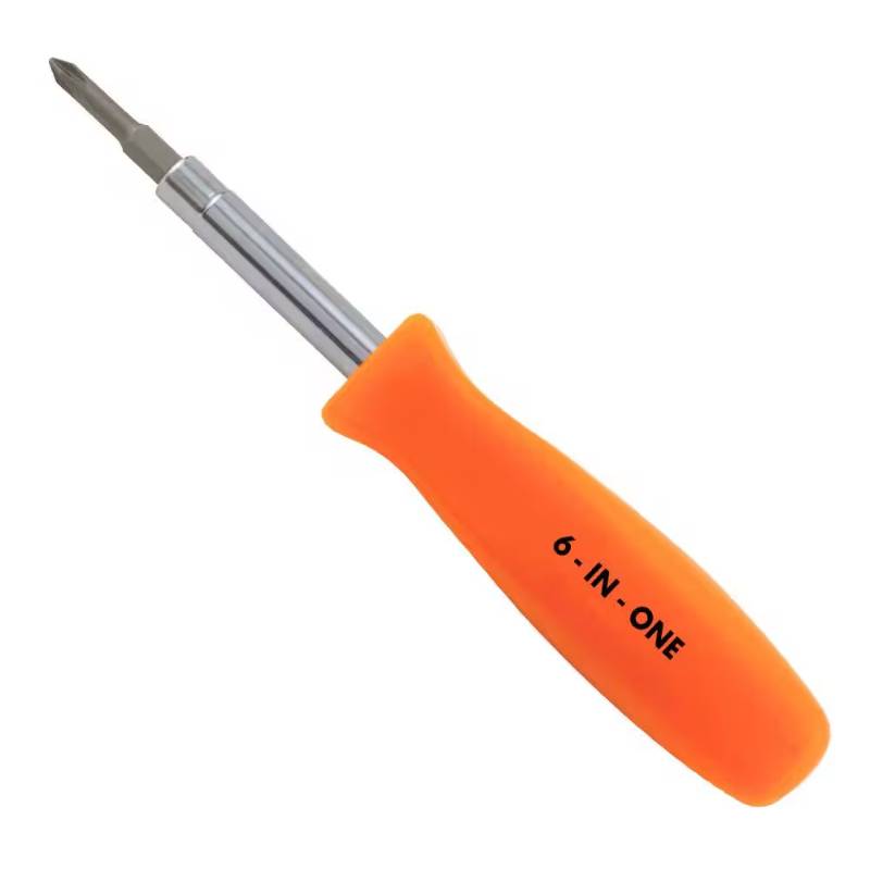 SCREWDRIVER - 6 IN 1 ORANGE SCREWDRIVER