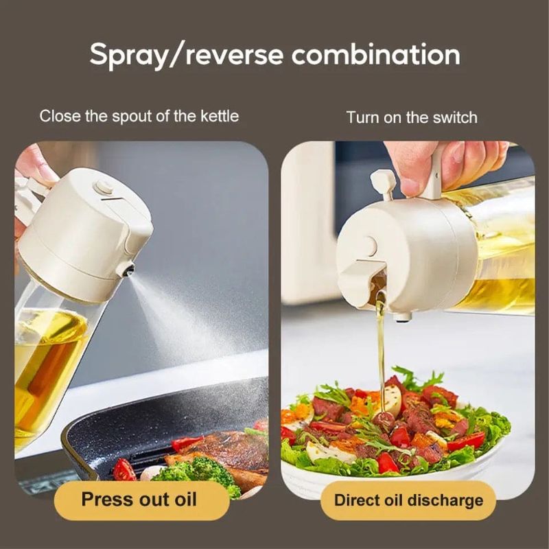 2 in 1 Oil Jug - Sprayer & Dispenser