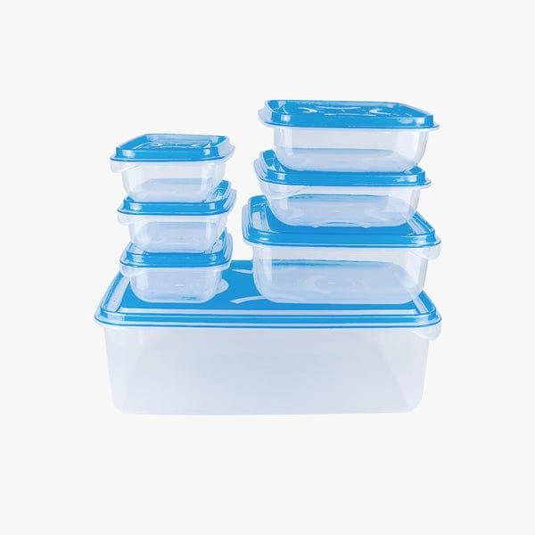 7-Piece Thumb Lock Food Storage Container Set – Airtight & Stackable | BPA-Free Plastic