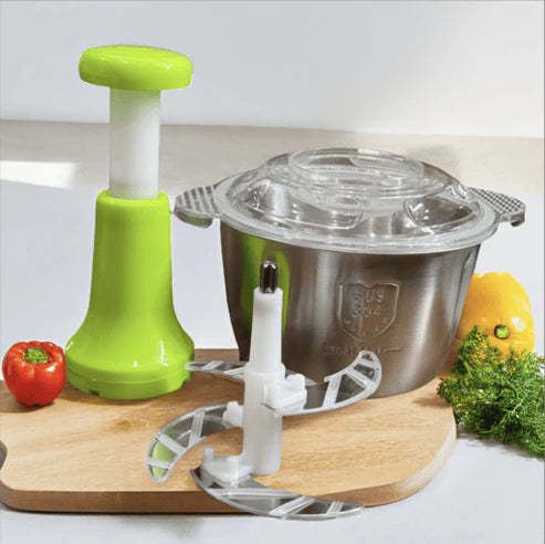 2.0 Litre Premium Quality Meat & Vegetable Push Steel Chopper