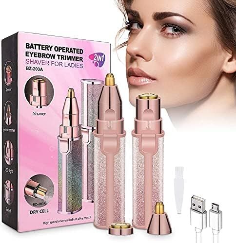 2 in 1 Eyebrow & Facial Hair Trimmer for Ladies