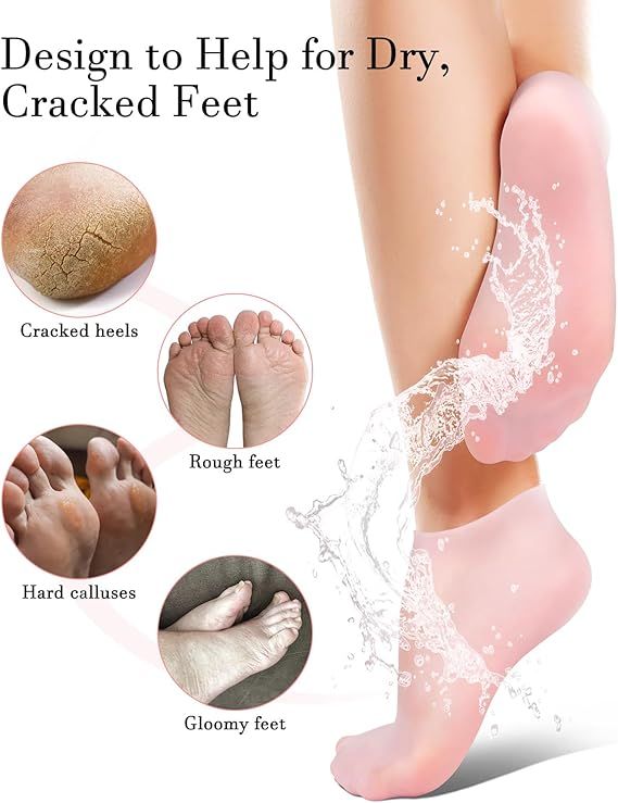 Pack of 2 Moisturizing Silicone Spa Gel Gloves & Socks