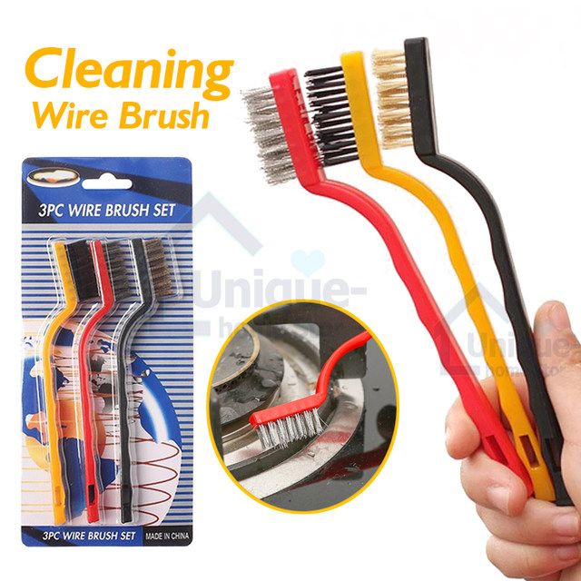 3 Pcs Wire Brush Set for Rust & Dirt Cleaning