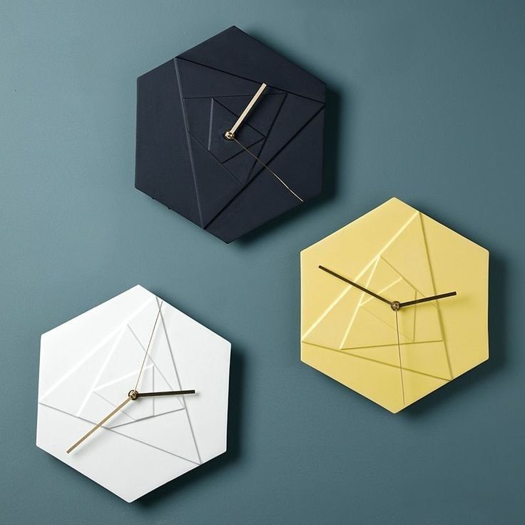 Modern Hexagon Wall Clock – Geometric Minimal Design MW-02