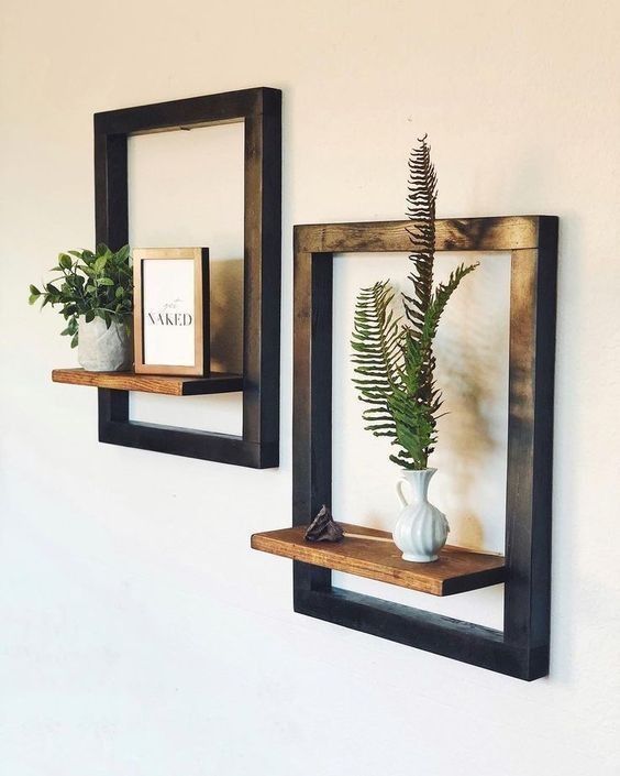 Wall Mounted Decorative Shelves (Without Decor Items)