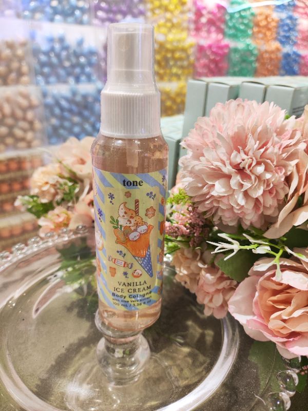 TONE Body Cologne Vanilla Ice Cream kemasan spray 100ml