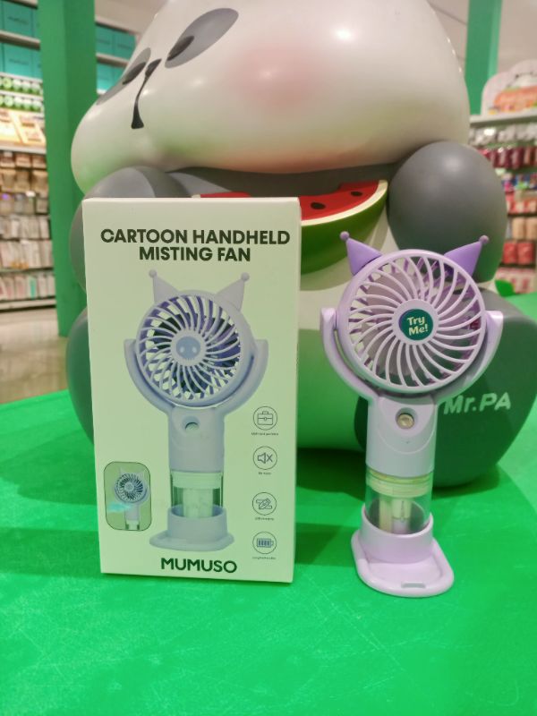 Kipas Semprot Embun Air Lucu - Ungu