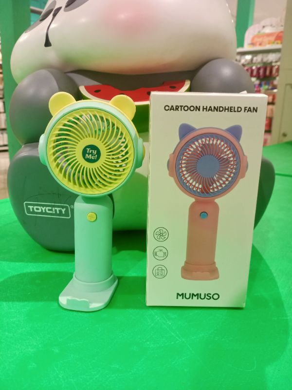 Kipas Genggam Kartun (Model Baterai)-Pink