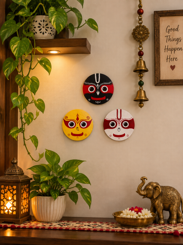 Handmade Lord Jagannath Painting (set of 3)