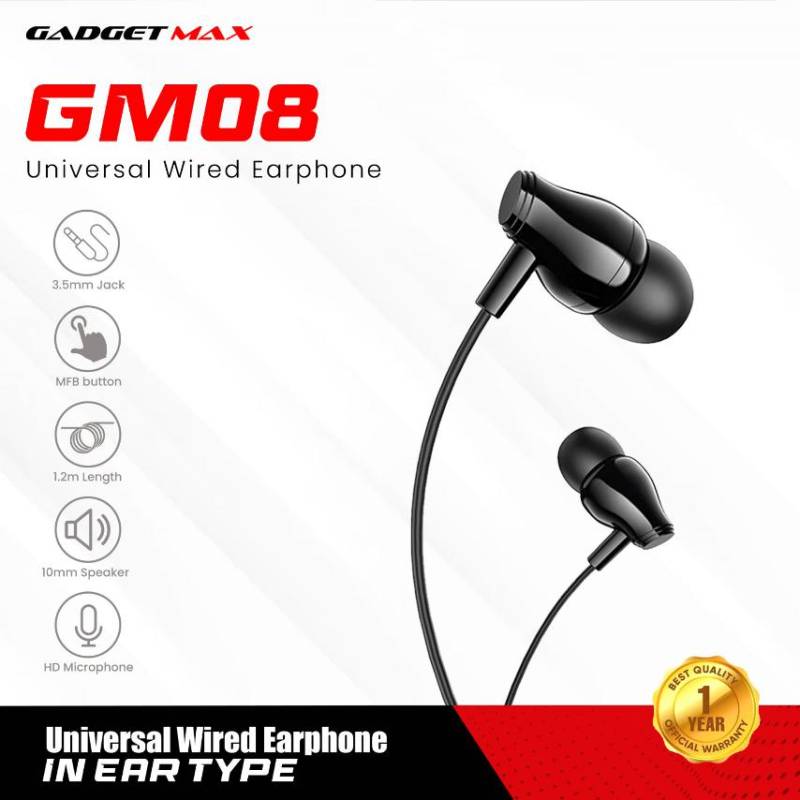 GADGET MAX GM08 - Wired Earphone