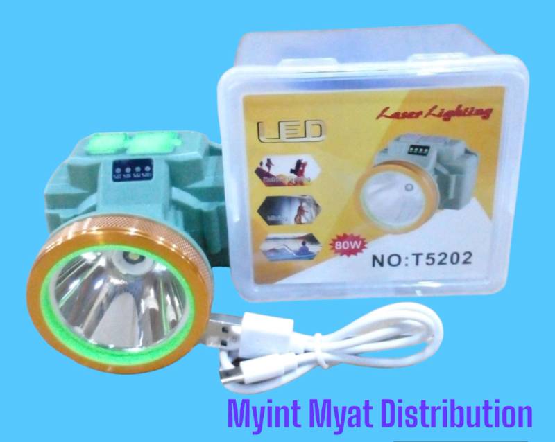 Laser T5202 - ဓာတ်ခဲ ၂လုံးပါ  ခေါင်းစီးဓာတ်မီး