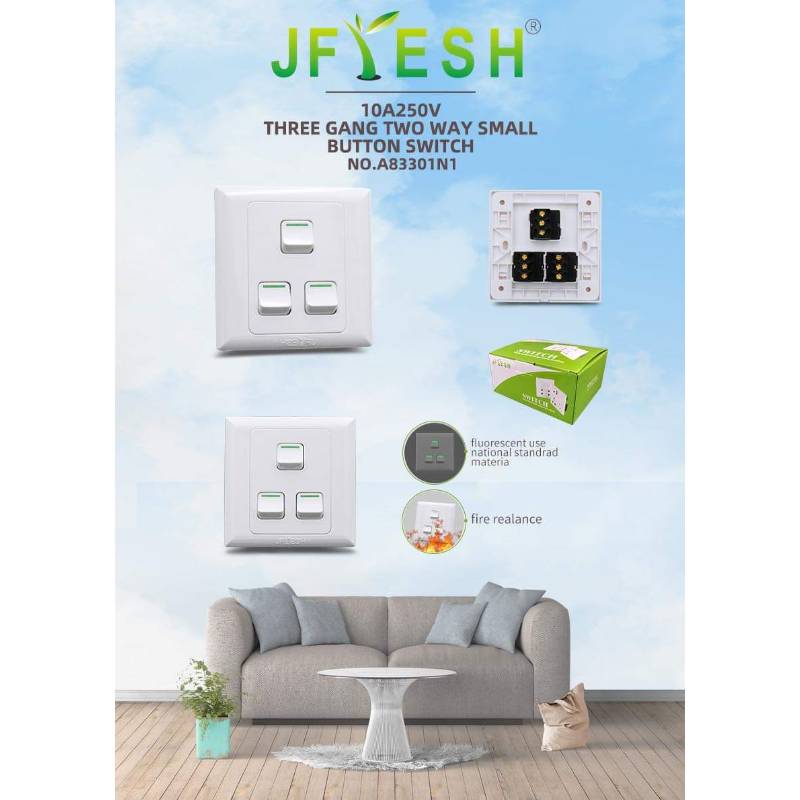 J Fresh 3Gang Switch ( 1x10 )