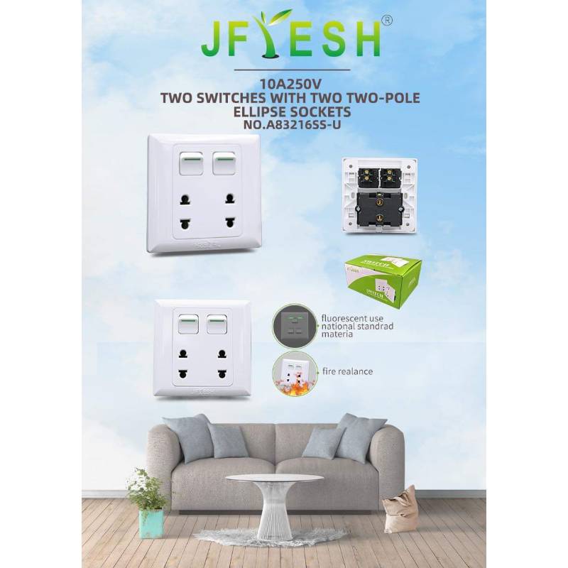 J Fresh 2Gang 2Socket ( 1x 10 )