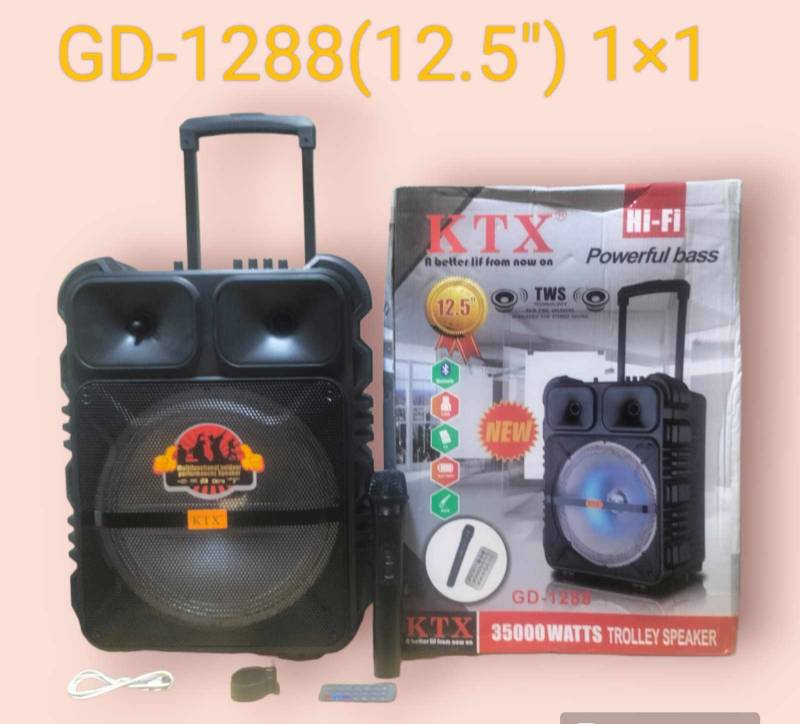 KTX GD - 1288 - 12.5" BT Speaker with Wireless Mic