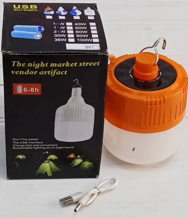 100W Solar အားသွင်းမီးသီး ( ဗူးအမဲ )