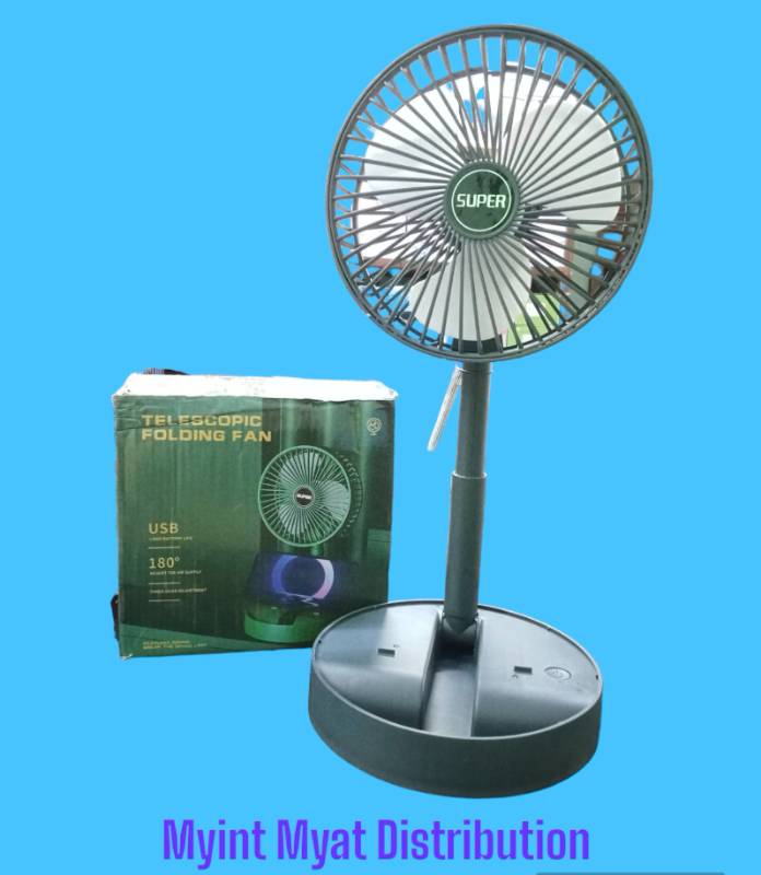 Telescopic 8" Recharge Folding Fan