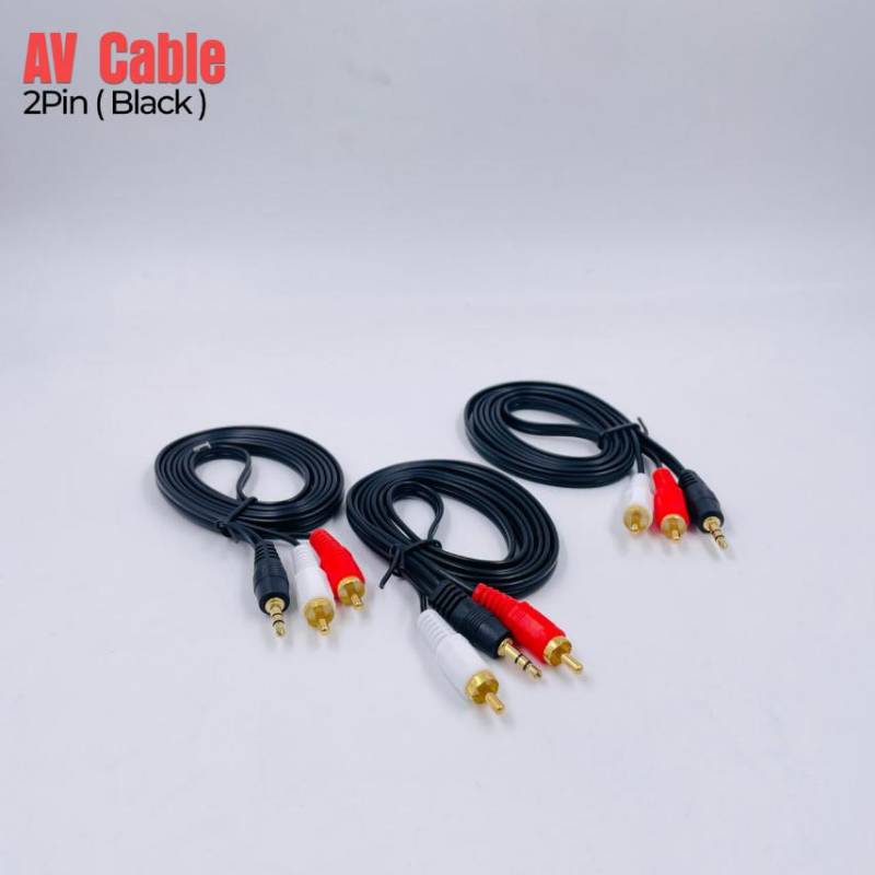 2 to 1 Audio Cable ( Black )