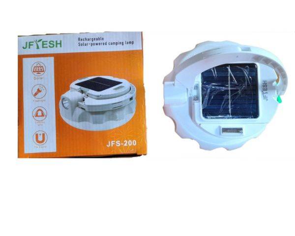 J Fresh 200W Solar အားသွင်းမီးသီး - ဓာတ်ခဲ ၄လုံးပါ