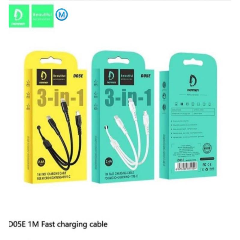 DENMEN D05E 3 In 1 Cable