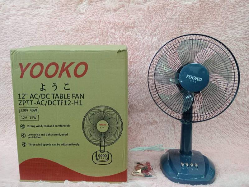 Yooko 12" AC / DC Table Fan