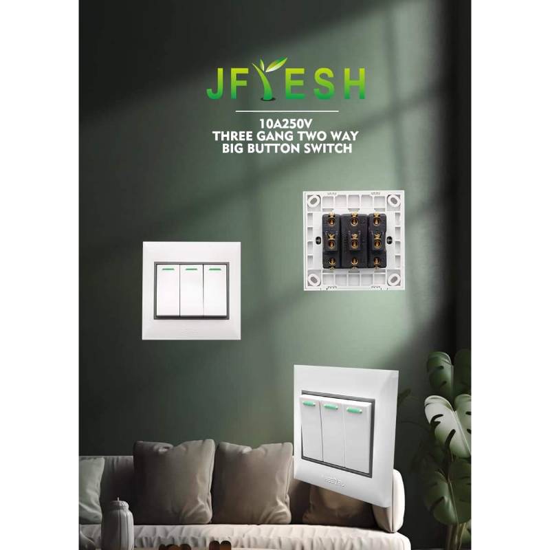 3Gang Piano Switch - J Fresh ( 1x10 )