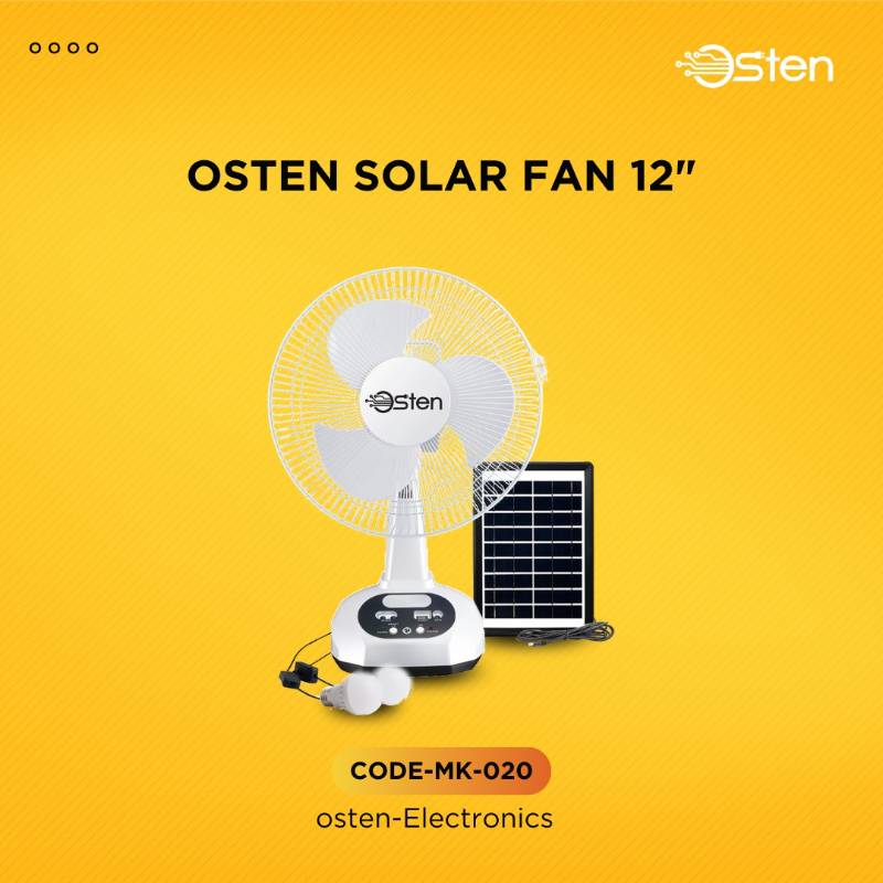 Osten 12" Solar Table Fan - 020