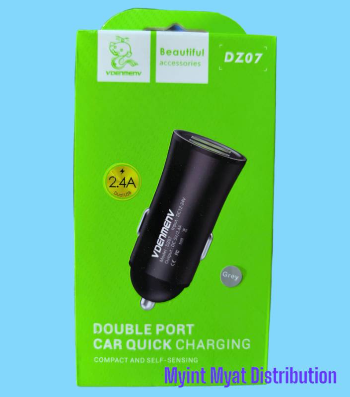 DENMEN DZ07 - 3.1A - Car Charger ခေါင်းလွတ်