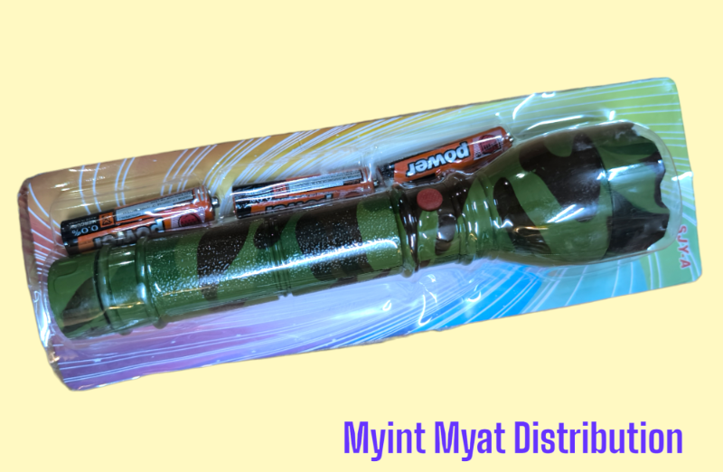 SJY - A ( ရိုးရိုးဓာတ်ခဲထည့် ) လက်နှိပ်ဓာတ်မီး