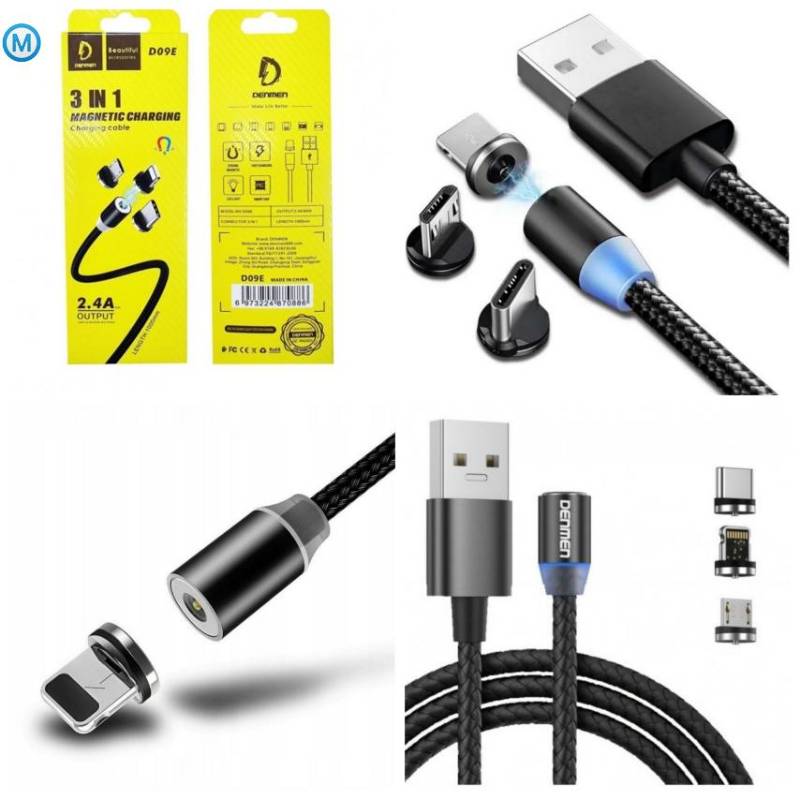 DENMEN D09E 3 In 1 Magnetic Cable