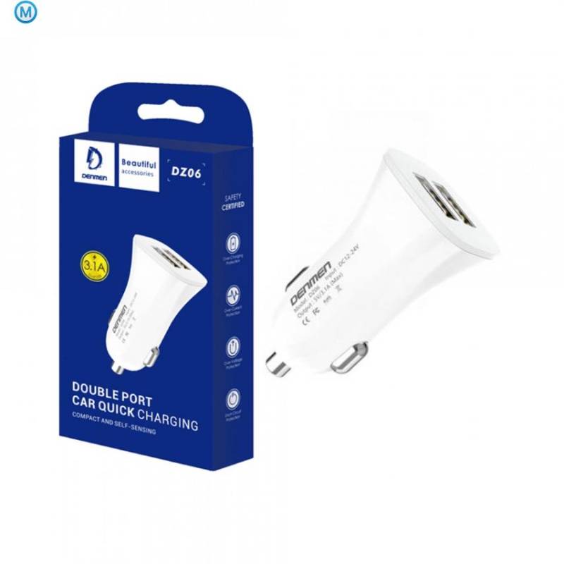 DENMEN DZ06 Car Charger - 3.1A - ခေါင်းလွတ်