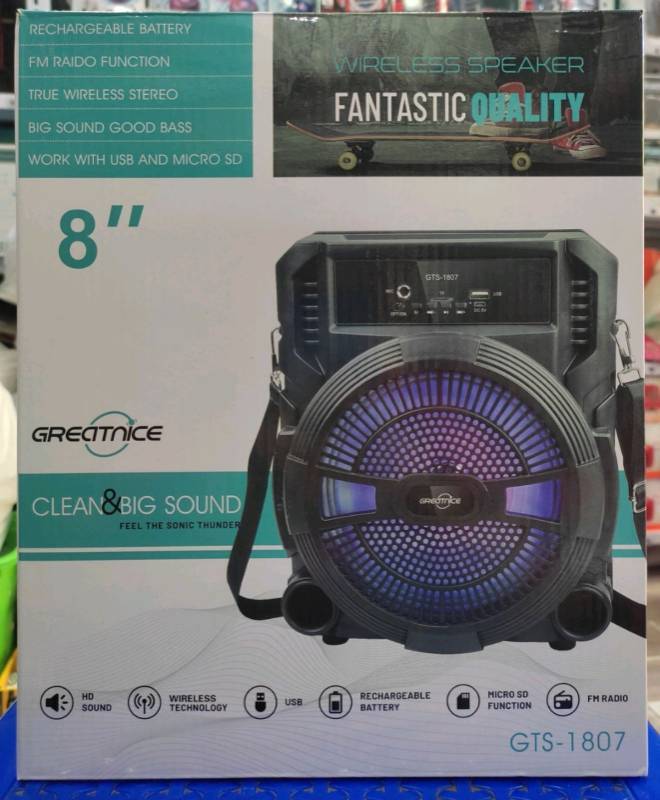 GTS 1807 - 8" Bluetooth Speaker