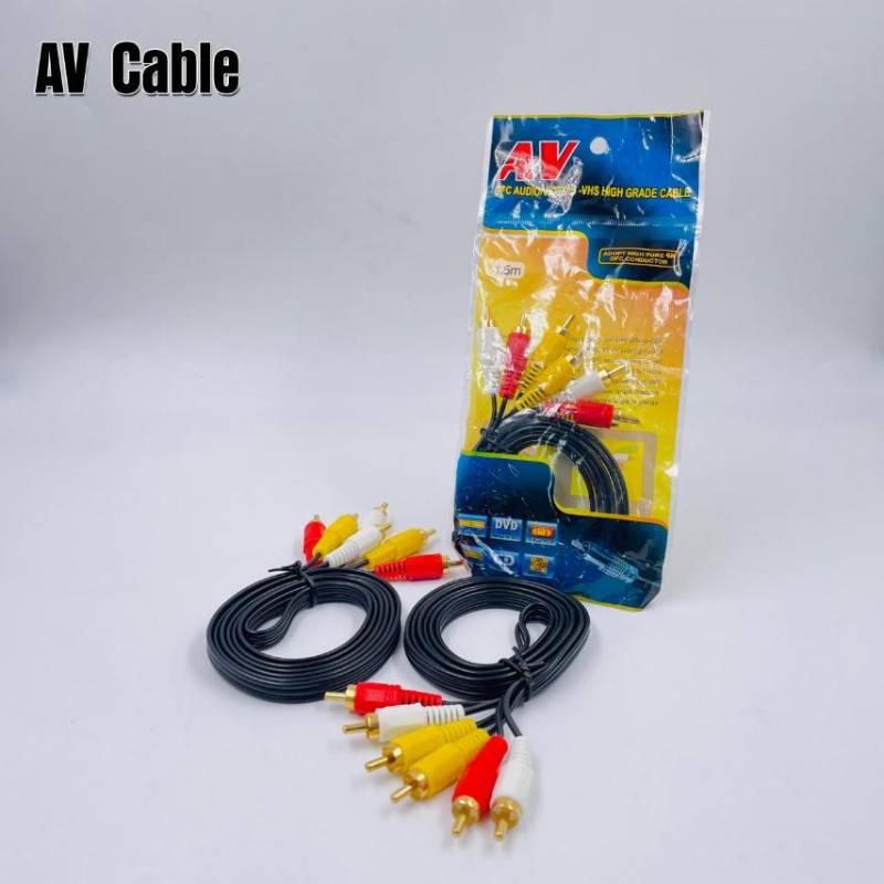 3 to 3 AV Cable ( Black )