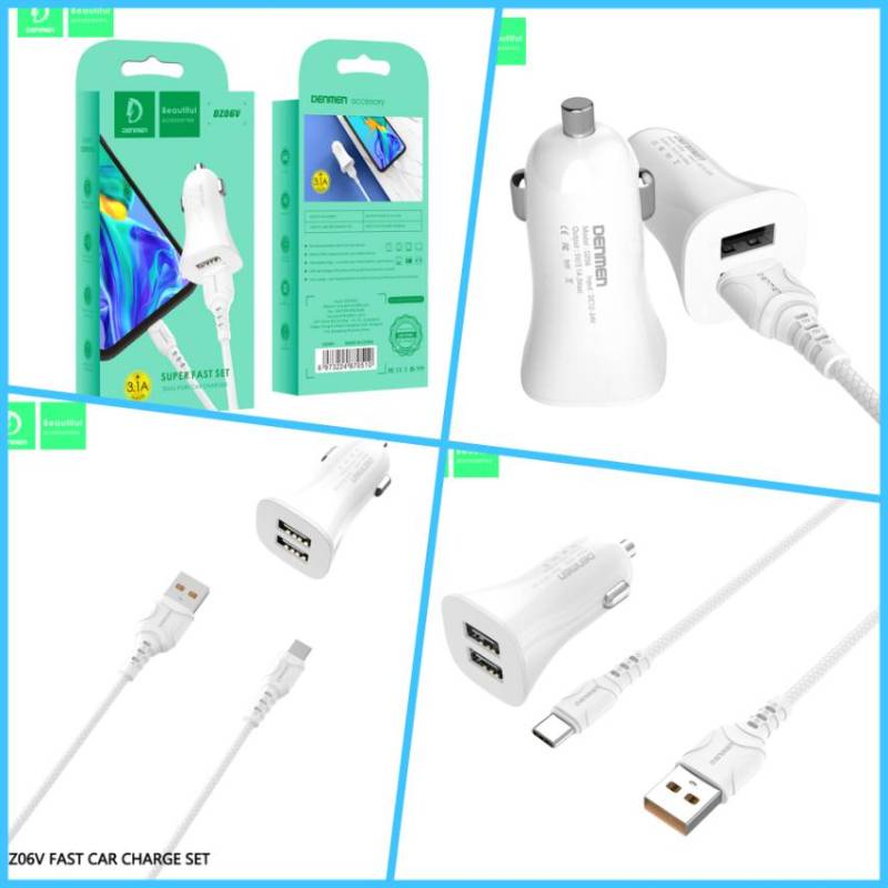 DENMEN DZ06V Car Charger - 3.1A - Micro