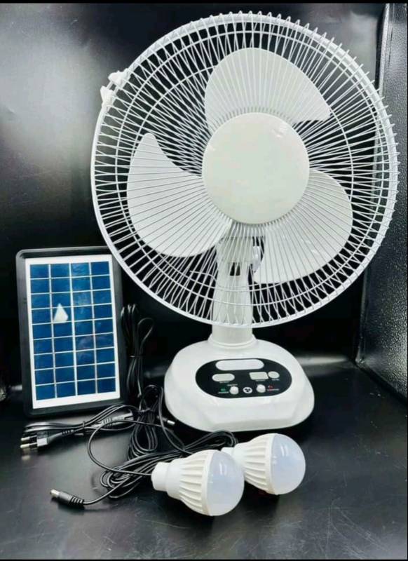 12" AC & Solar Table Fan