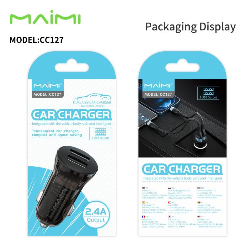 Maimi - CC127 Dual Port Car Charger - Single