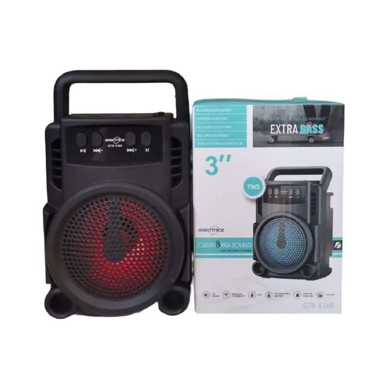 GTS 1360 Portable Rechargeable Mini Wireless Bluetooth Speaker With FM Radio USB & SD Card Supported Super Loud Stereo Sound Mini BT Speaker