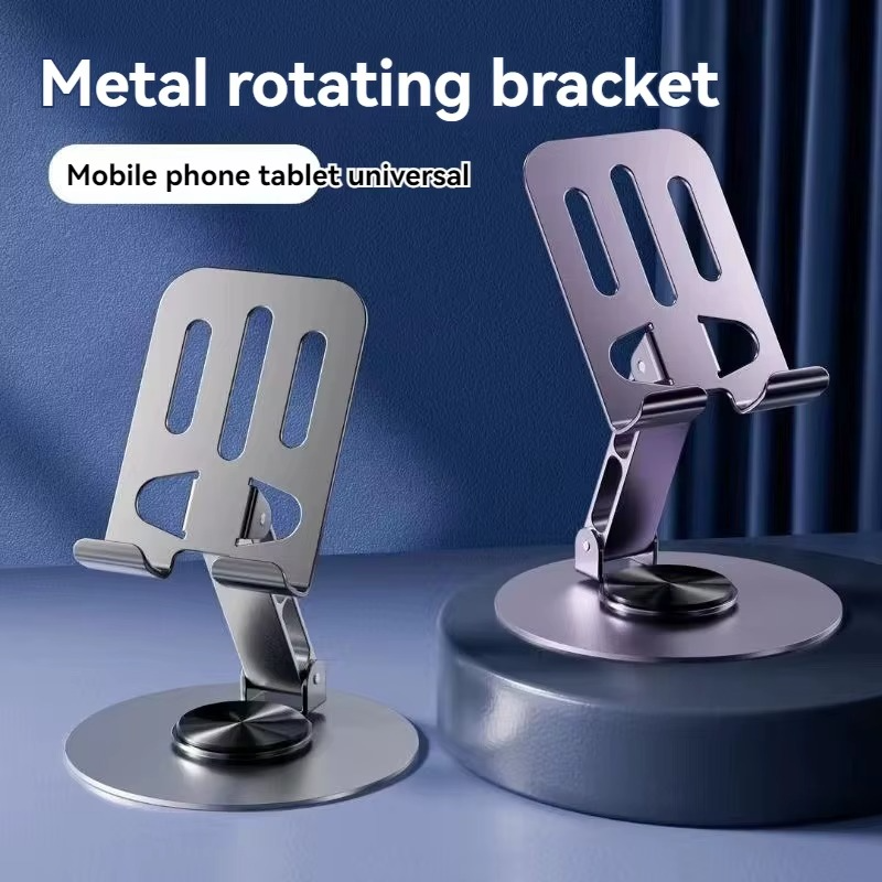 Mobile Stand - Mobile Phone Holder Broadcast Mobile Phone Holder 360 Degree Rotation Adjustment Folding Lazy Tablet Desktop Mobile Phone Holder - Stainless Steel
