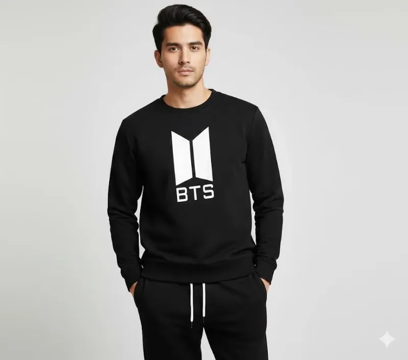 Men's Polyester Printed Sweatshirt Track Suit