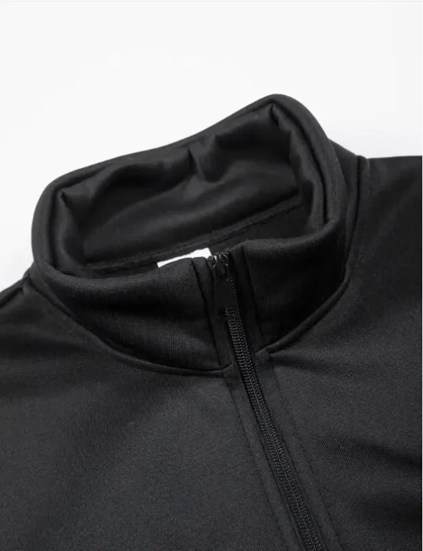 Men's Fleece Plain Zipper Track Suit 1