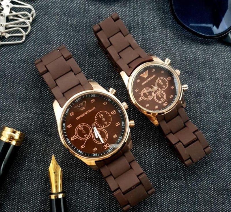 Elegant Couple Watch Set | Matching Men’s & Women’s Wristwatches | Stylish Analog Timepieces for Couples – 2 Pc Gift Set
