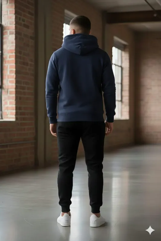 67 Blue&Black Printed Hoodie Track Suit