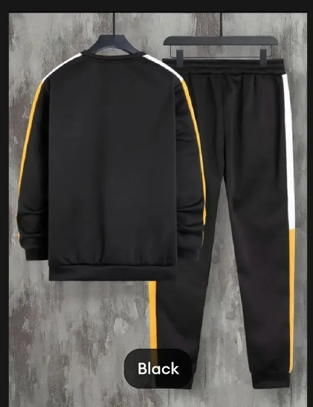 Men's Fleece Printed Sweatshirt Track Suit