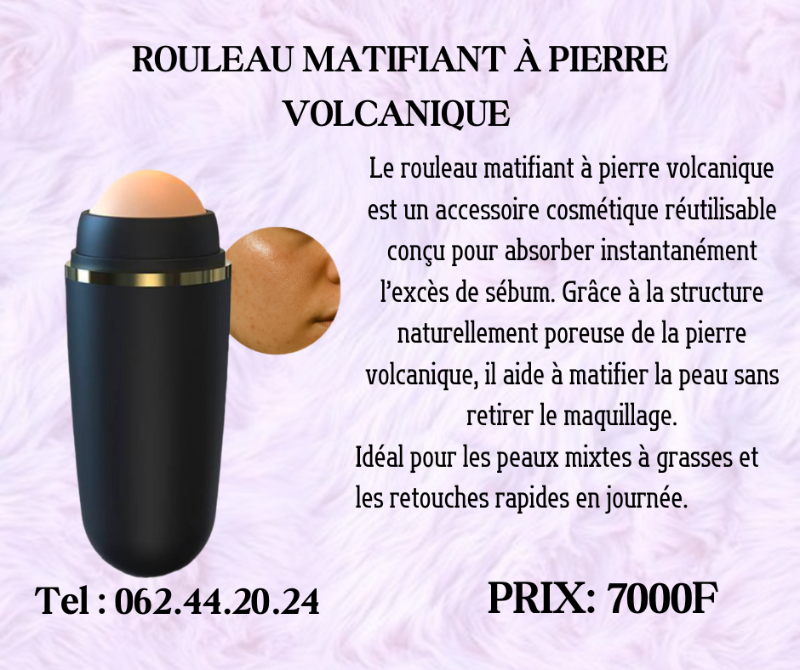 Rouleau Matifiant Pierre Volcanique
