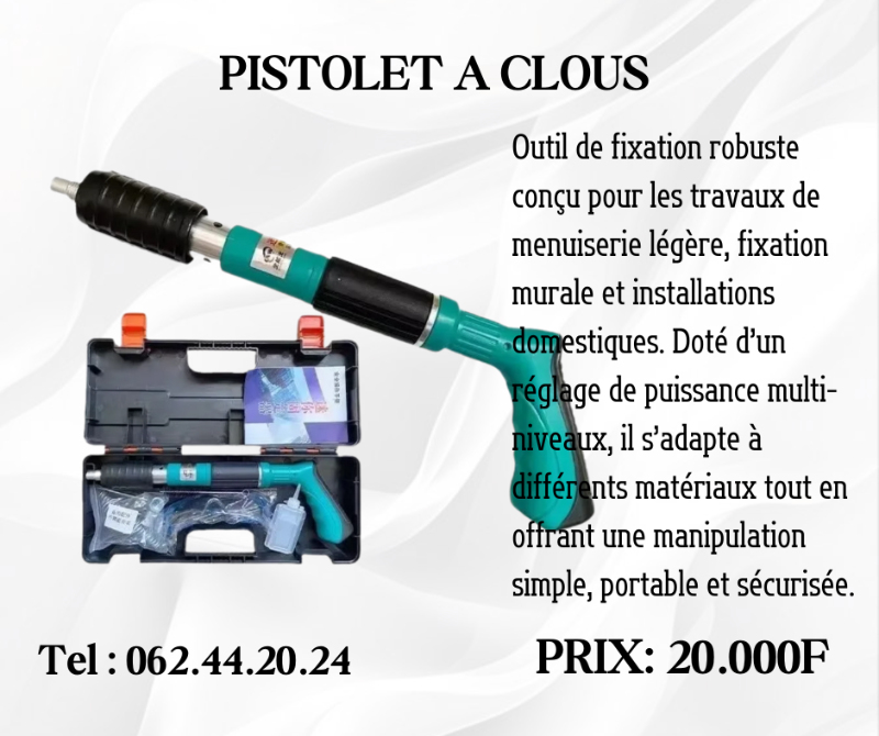 Mini Pistolet à Ongles Manuel en Acier