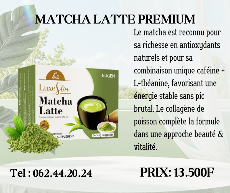 Matcha Latte Premium – Antioxydants & Collagène